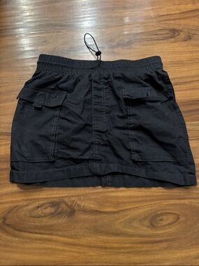 wild fable Black Mini Skirt with Cargo Pockets